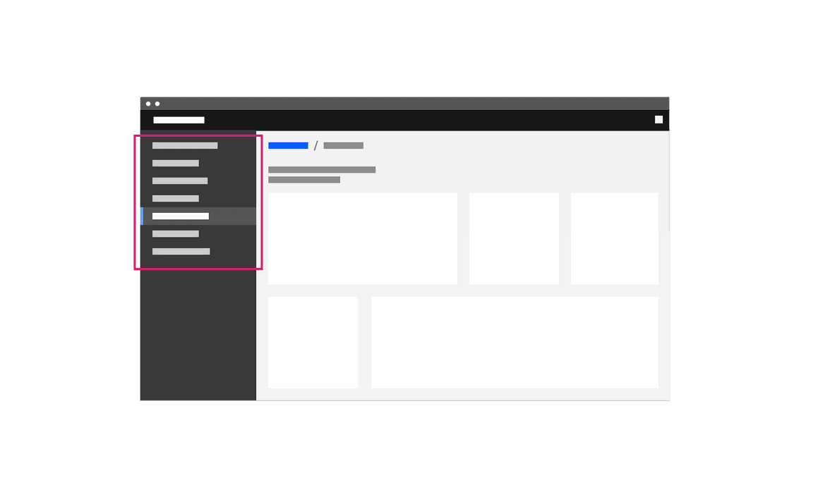 Example of a left panel. Example of a left panel.